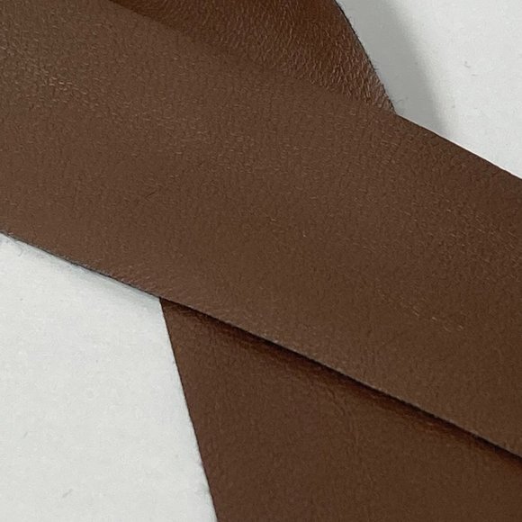 Brown Faux Leather 100% Polyester Craft Sewing Trim Ribbon 1" 5yds - Picture 1 of 13